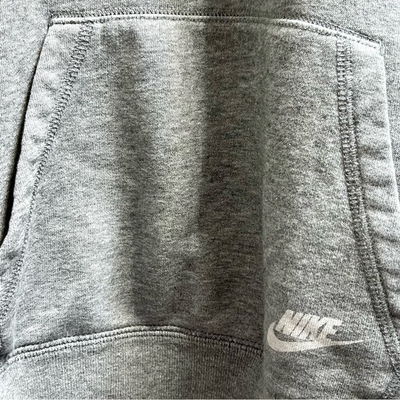 Nike Just Do It Light Gray Hooded Sweatshirt Kangaroo pockets Large #586186-063 - Picture 5 of 7